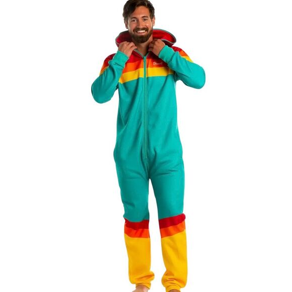 NWOT Shinesty The Backcountry Bomber Retro 70s Onesie Men's Large - Picture 1 of 14